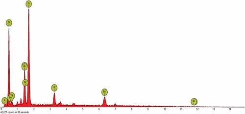 Figure 2. Elemental composition