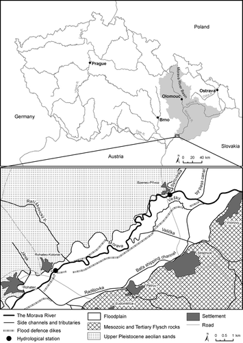 Fig. 1 The River Morava within the Strážnické Pomoraví region.