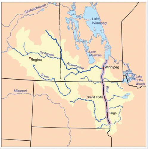 Figure 1. Red River of the North. Source: Karl Musser, https://commons.wikimedia.org/w/index.php?curid=1677923.