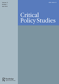 Cover image for Critical Policy Studies, Volume 12, Issue 1, 2018