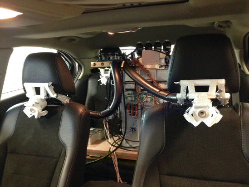 Figure 4. Experimental setup for in-vehicle testing of gas pulses.