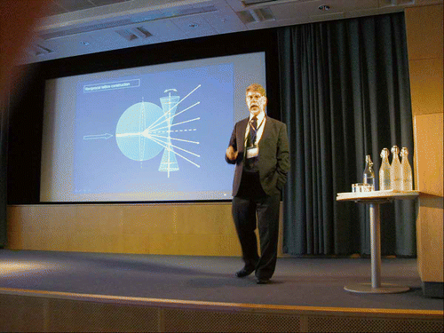 Figure 3. It has become a well-established tradition at the British Liquid Crystal Conference that John Lydon always gives the last talk of the meeting. This is generally historically motivated, and ends with the recitation of a self-written poem relating to the topic of the talk.