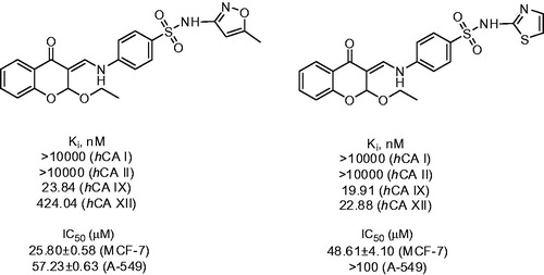 Figure 3. Biological activity data for the lead compound 12 reported by Awadallah et alCitation21.