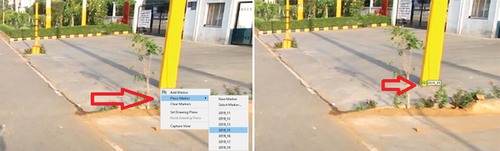 Figure 5. Tie point measurement for aerial triangulation.