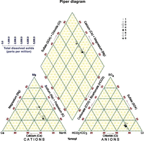 Figure 4. Piper diagram of the Peace Conveyor (C).