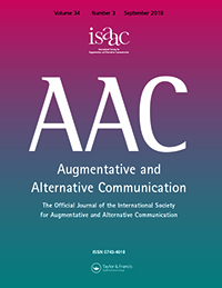 Cover image for Augmentative and Alternative Communication, Volume 34, Issue 3, 2018