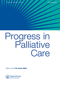 Cover image for Progress in Palliative Care, Volume 28, Issue 6, 2020