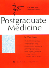 Cover image for Postgraduate Medicine, Volume 40, Issue 4, 1966