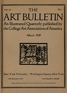 Cover image for The Art Bulletin, Volume 11, Issue 1, 1929