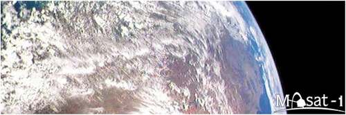 Figure 3. The first Masat-1 CubeSat captured photographs from space on 14th of March, 2012