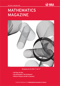 Cover image for Mathematics Magazine, Volume 85, Issue 5, 2012