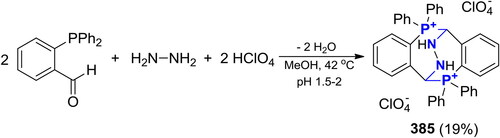 Scheme 225. Reaction of hydrazine with 2-Ph2P-benzaldehyde.[Citation754]