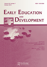 Cover image for Early Education and Development, Volume 29, Issue 7, 2018