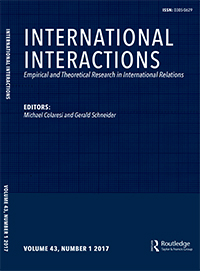 Cover image for International Interactions, Volume 42, Issue 5, 2016
