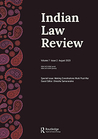 Cover image for Indian Law Review, Volume 7, Issue 2, 2023