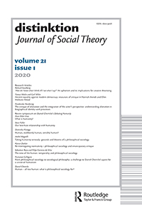 Cover image for Distinktion: Journal of Social Theory, Volume 21, Issue 1, 2020