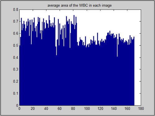 Figure 9. Average area of WBCs in each image in the dataset.