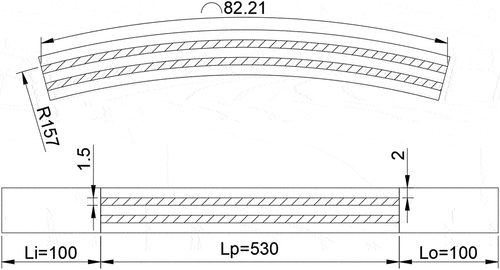 Figure 12. Computation model geometry at (c) (unit: mm).