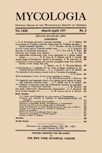 Cover image for Mycologia, Volume 69, Issue 2, 1977