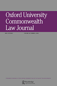 Cover image for Oxford University Commonwealth Law Journal, Volume 18, Issue 1, 2018