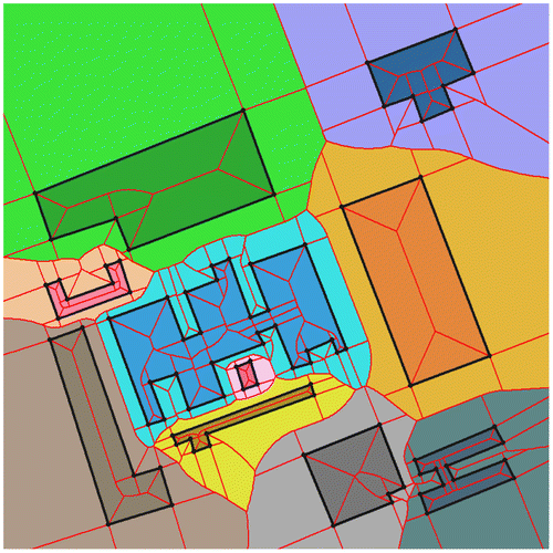 Figure 13. Neighbor relationships from Line-Segment VD.