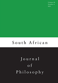 Cover image for South African Journal of Philosophy, Volume 40, Issue 4, 2021