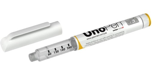 Figure 1 The UnoPen™ disposable pen injector.