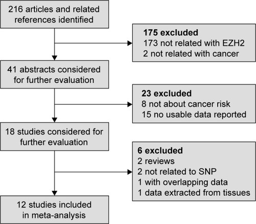 Figure 2 Studies identified with criteria of inclusion and exclusion.