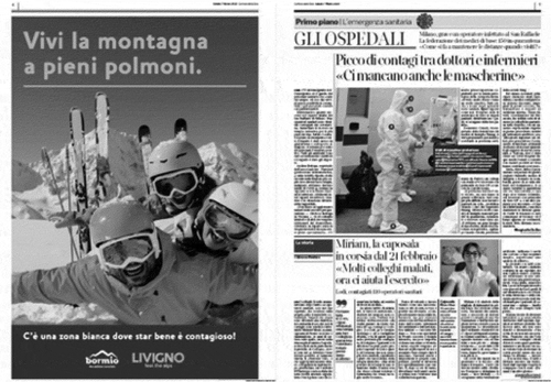 Figure 8. Bormio and Livigno Ski Resort Newspaper Advertisement, March 7, 2020