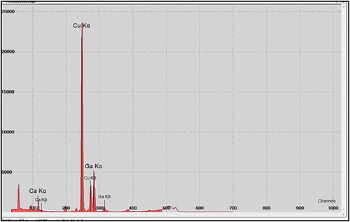 Figure 6. XRF image of the CuNPs.