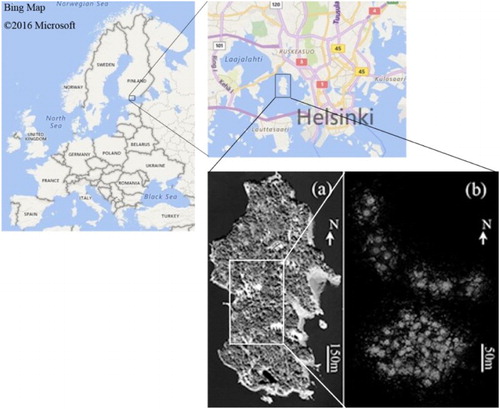 Figure 1. Location of the Seurasaari Island for test and snapshots of (a) the WPI covering the island and (b) the TLS-collected point clouds at the centre of the island.
