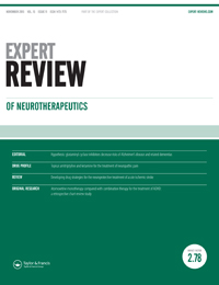 Cover image for Expert Review of Neurotherapeutics, Volume 15, Issue 11, 2015