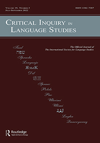 Cover image for Critical Inquiry in Language Studies, Volume 19, Issue 3, 2022
