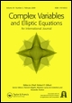 Cover image for Complex Variables and Elliptic Equations, Volume 47, Issue 11, 2002