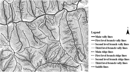 Figure 11. Extraction results of topographic feature lines.