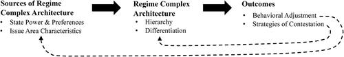 Figure 1. Sources and effects of regime complex architecture.