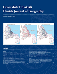 Cover image for Geografisk Tidsskrift-Danish Journal of Geography, Volume 118, Issue 2, 2018