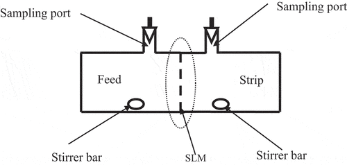 Figure 2. Schematic diagram of the glass transport cell used in the present study.