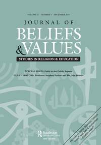 Cover image for Journal of Beliefs & Values, Volume 37, Issue 3, 2016