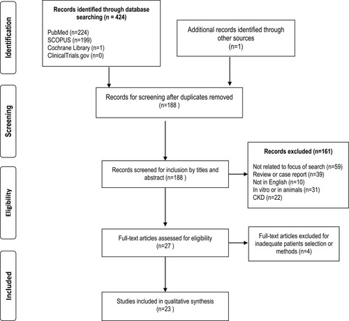 Figure 1 Flow chart of the studies identified and included in the review.