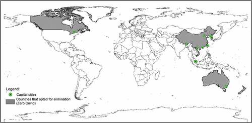 Figure 1. Countries that opted for elimination.