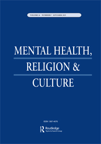 Cover image for Mental Health, Religion & Culture, Volume 26, Issue 7, 2023