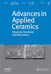 Cover image for Advances in Applied Ceramics, Volume 115, Issue 6, 2016