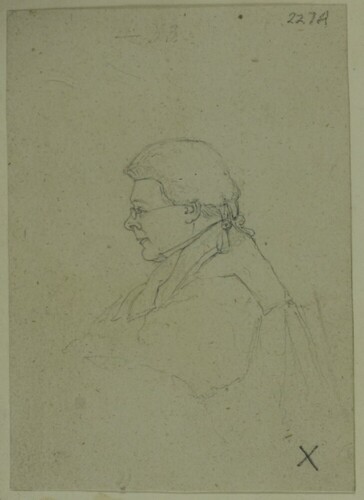 Figure 3. Joseph Bouet, Sketch of Baron Martin (Durham University Library Add MS 1300/227A). [Reproduced by permission of Durham University Library and Collections].