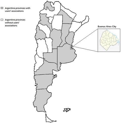 Figure 1. Distribution of users’ associations in Argentina.