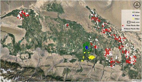 Figure 2. Overview of the study area and distribution of some samples.