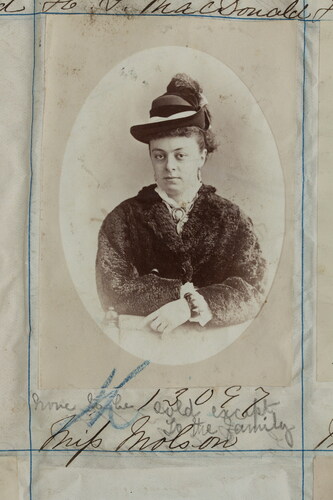 Figure 1 William Notman, Miss Molson, 1874. Page from Picture Book. McCord Museum, Montreal.
