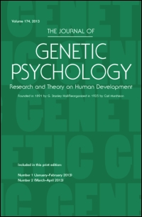 Cover image for The Journal of Genetic Psychology, Volume 158, Issue 2, 1997