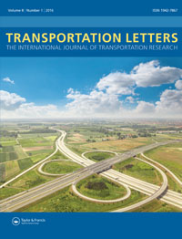 Cover image for Transportation Letters, Volume 8, Issue 1, 2016