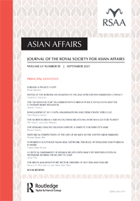 Cover image for Asian Affairs, Volume 52, Issue 3, 2021